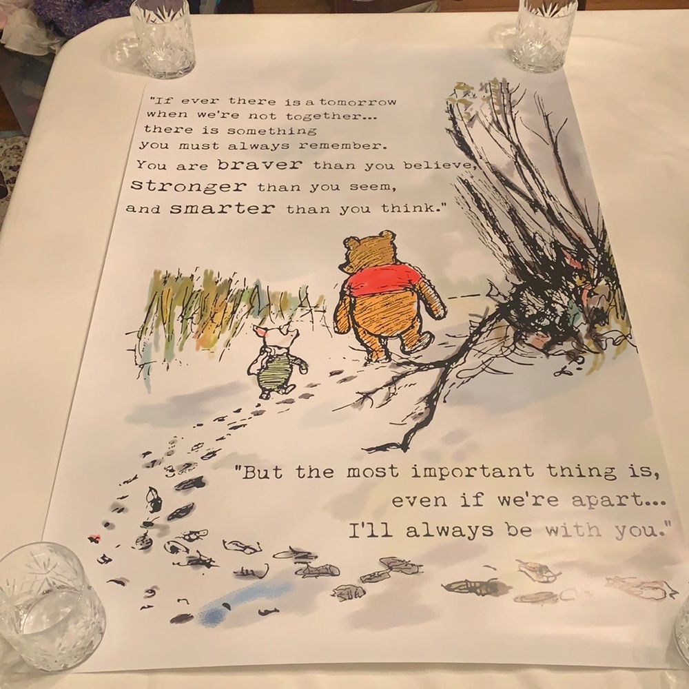 Pooh & Piglet. 36 1/2 vertical, 24 horizontal